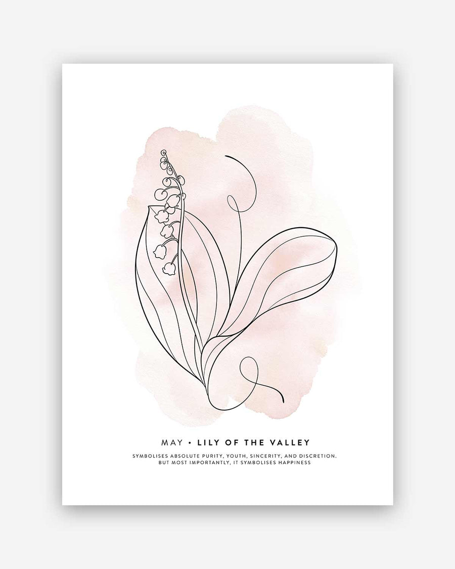Birth month flower print | May - Lily of the valley